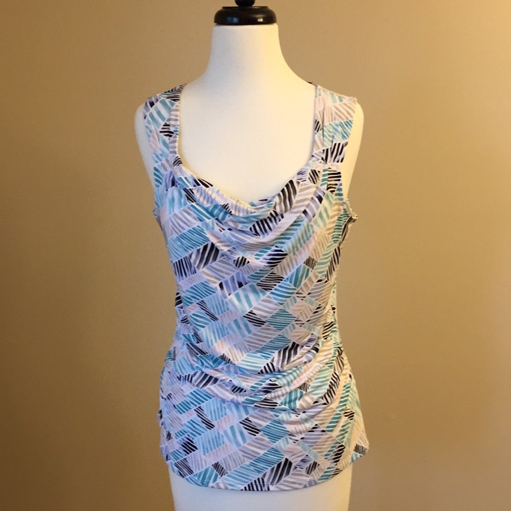 White House Black Market draped tank top size M
